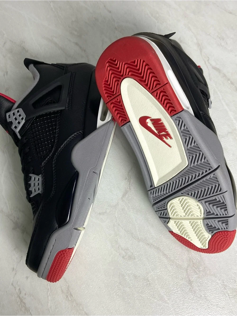 Jordan Black Sneakers with Red and Gray Accents